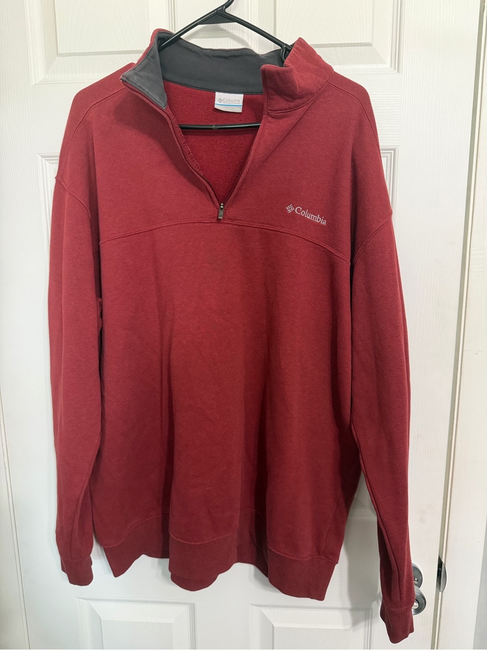 Columbia Men's Zip-Up Fleece Pullover - Red